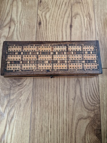 Vintage cribbage board box - board,