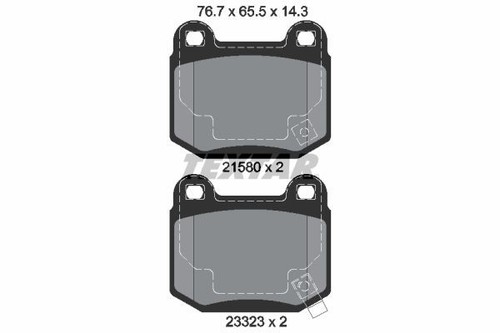 Textar 2158001 rear - rear, brake