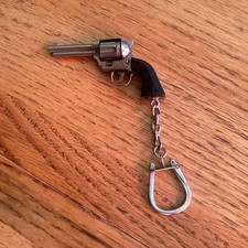  Gun Keychain  - Vintage - 80s - Working Parts