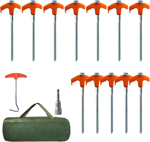 Pack screw tent stakes - 12,