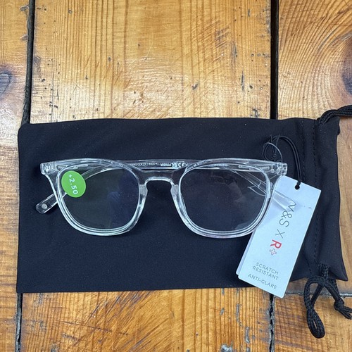 Reading glasses 2 5 clear - m&s,