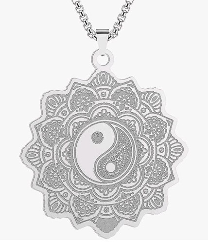 Yin yang necklace hq - yang,