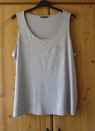 Ladies grey marl vest top - marl,