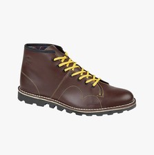 Grafters B430 Unisex Adults Casual Lace-Up Monkey Boots -Wine