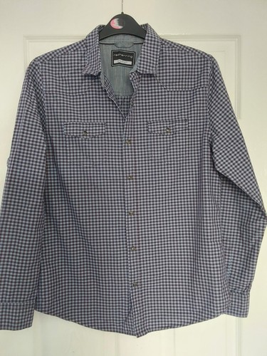 Blue rustic red check - rustic,