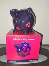Purple NatWest Pig, Ceramic