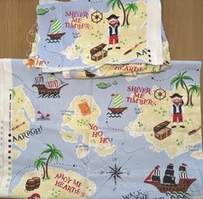 JOBLOT Laura Ashley Pirate Sailor Cotton Fabric Remnants Blue Sea Childrens Kids