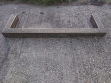 Vintage Brass Fireplace Fender Surround Ornate Pattern Fire Fuard Trim