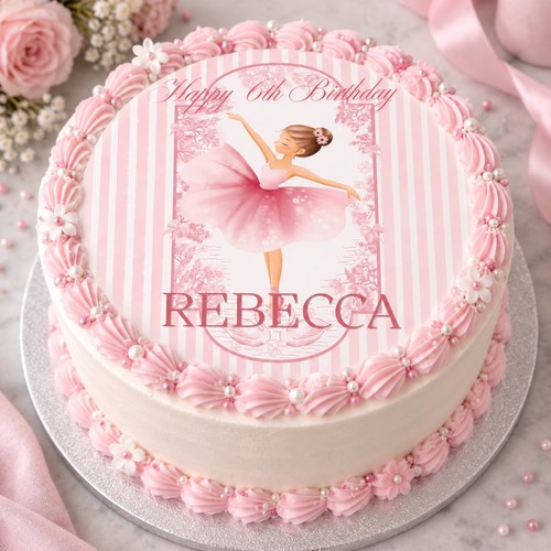 Personalised ballerina round - ballerina,