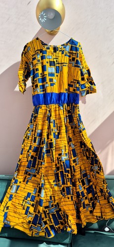 Yellow blue black geometric - yellow,
