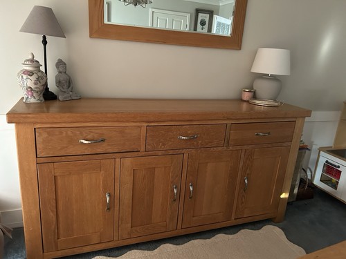 Large solid oak sideboard - , –