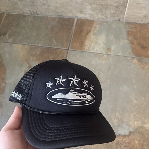 Corteiz black mesh trucker hat - trucker,
