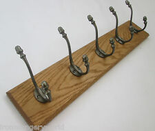 9 sizes SOLID OAK HANDMADE WOODEN COAT RACK HANGER HANGING PEGS RAIL 201