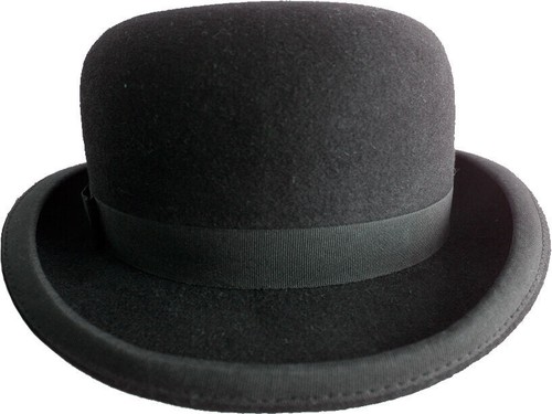 Melon bowler black wool - melon, black,