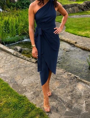Ted baker navy midi dress - baker,