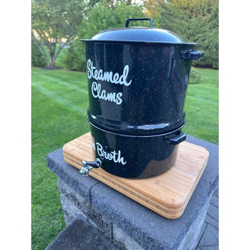 Speckled enamel black double - speckled,