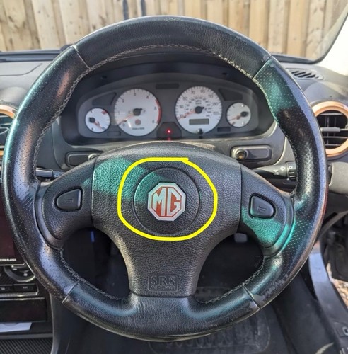 Steering wheel badge - mg,