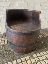 Antique Oak Barrel Fireside