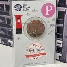 2018 10p Alphabet Letter Coin