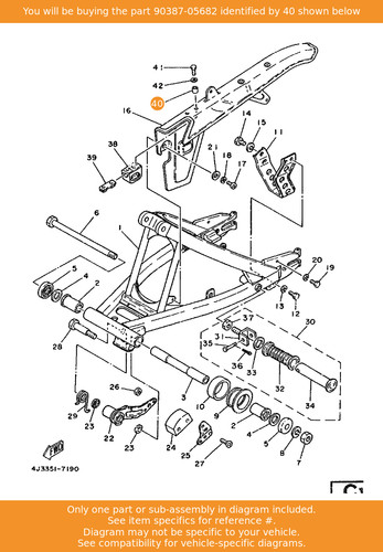 Yamaha collar 90387 05682 - collar,, oem