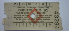BR Bristol T.M (C) Railway Station  Platform Ticket