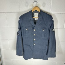 Vintage RAF Jacket Mens 42 Blue No1 Uniform Royal Airforce Sergeant 70s Military