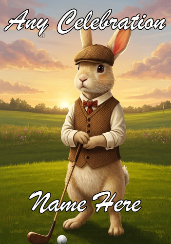Nai375 hare bunny rabbit golf - rabbit,