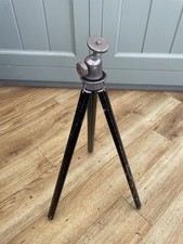 Vintage Camera Tripod Made In Germany Wooden Metal Legs 43-127cm