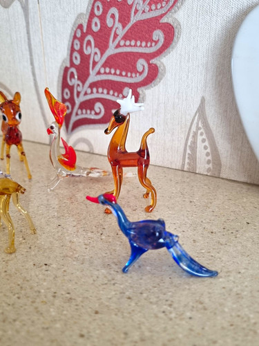 Multicolour glass animal - multicolour,