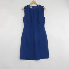 Hobbs Blue Sleeveless Polyester Lined Dress with Zip 