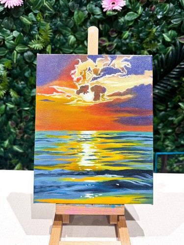 Sunset oil painting canvas - painting,