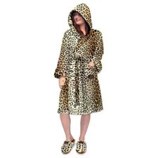 Bathrobe Ladies Hooded Cheetah