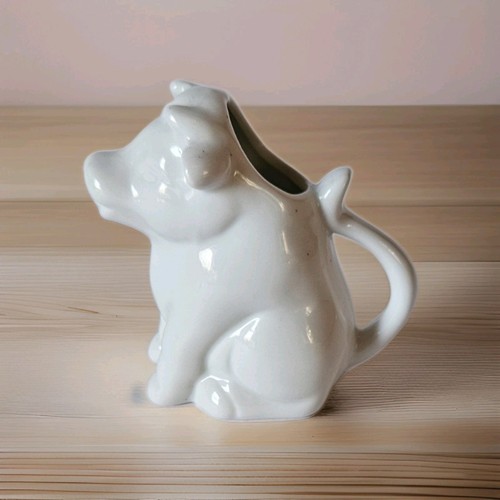 White porcelain cow - porcelain, creamer