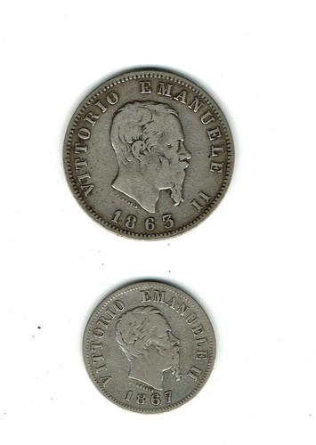 Italy 1863 lire and 1867 - 1867, 50