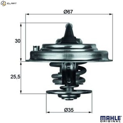 Thermostat coolant 87d - thermostat, tx