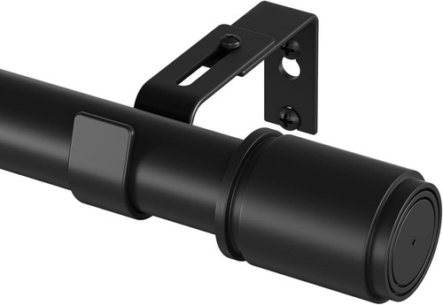Black curtain pole - black,