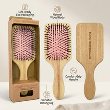 Wooden Paddle Hairbrush