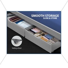 Under Bed Storage Drawers Grey Only Wooden Bed Frame Drawers  Set of 2, 4, 6, 8