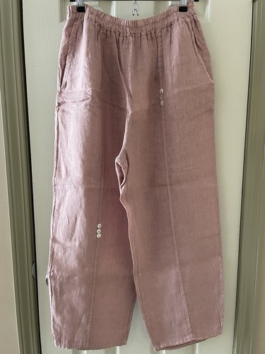 Valentyne linen crop pants - valentyne,