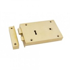 Large Polished Brass Rim Lock
