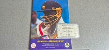 CRICKET PROGRAMME: 1995 B&H FINAL WITH TICKET AT LORDS ** KENT VS LANCS ** 