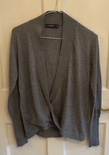 ZARA grey soft wrap cardigan