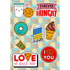 Cute Food Themed Sticker Pack