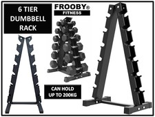 6 Tier Dumbbell Rack Storage Stand Tree Hex Vertical Weight Wide Home Gym 45-4