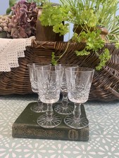 Set Of 4 Cut Lead Crystal Sherry/Port Glasses