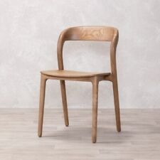 SOLID OAK SCANDI STYLE DINING CHAIR STACKABLE WOODEN DINING CHAIR