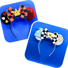 Alice in Wonderland or Queen Of Hearts Disney Style Ears Headband Mickey Minnie