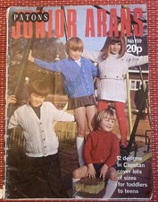 JUNIOR ARAN COLLECTION BOYS GIRLS JUMPER CARDIGAN VTG KNITTING PATTERN BOOK 159