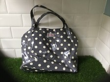 Cath Kidston Women's Medium Blue and White Spots Oilcloth Bag
