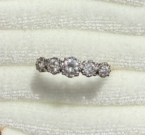 Vintage stone diamond ring - 5,